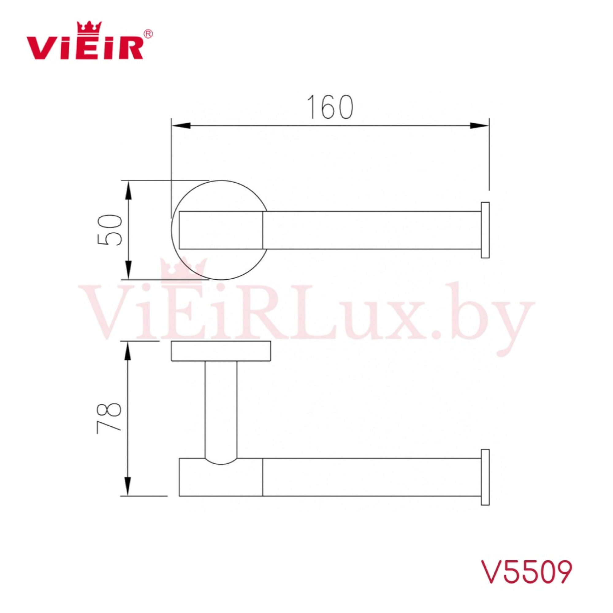 Держатель для туалетной бумаги Vieir 5509 хром фото-2