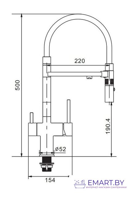 Смеситель Rose R958T фото-2