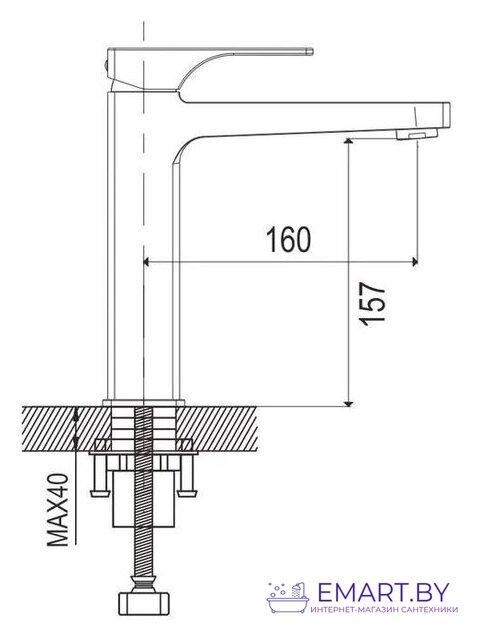 Смеситель Rose R1001 фото-2