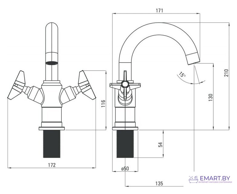 Смеситель Deante Temisto BQT 021D фото-2